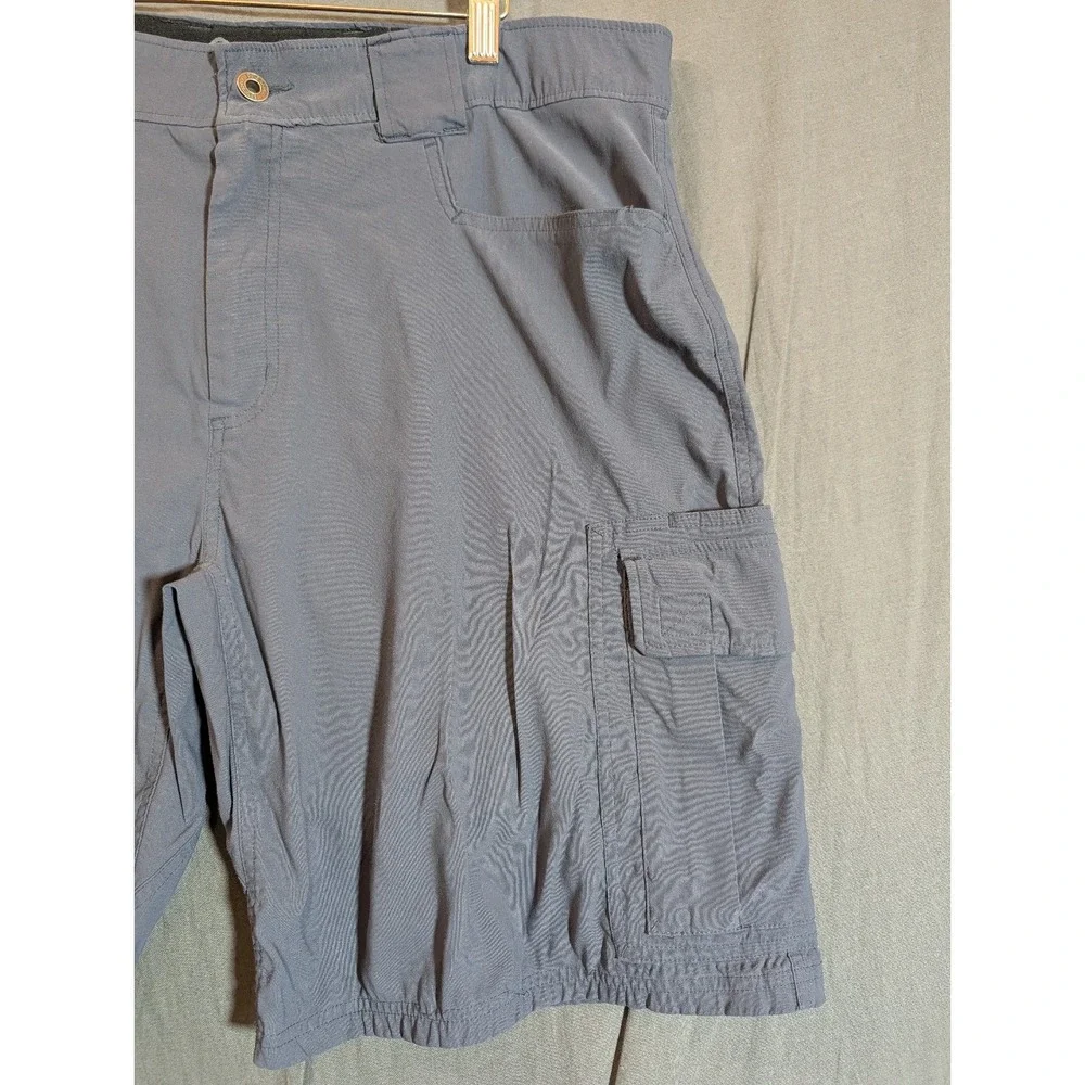 Eddie Bauer Shorts Mens 36 Gray Hiking Nylon Outdoor Quick Dry Cargo Pockets‎